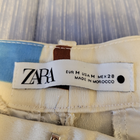 Zara Silk Printed Pants - Picture 2 of 7